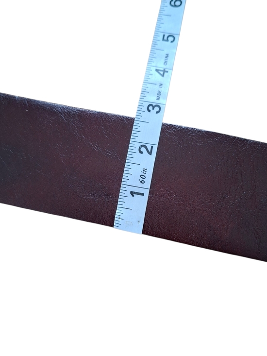 Holt Renfrew Luxe Brown Leather Belt Made in Canada Gold Buckle Timeless Classic - Picture 12 of 15